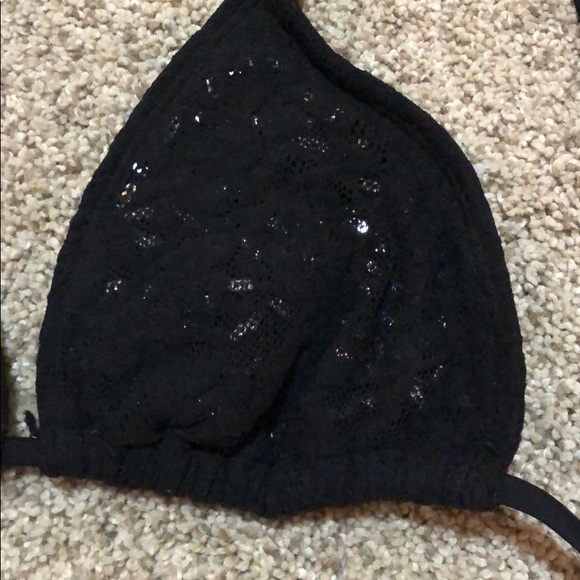 Black sparkly string bikini top - Picture 4 of 4
